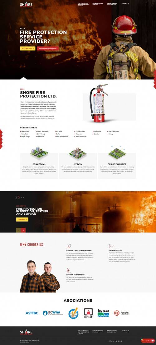 Portfólio | Tvorba web stránok - Shore Fire Protection Canada