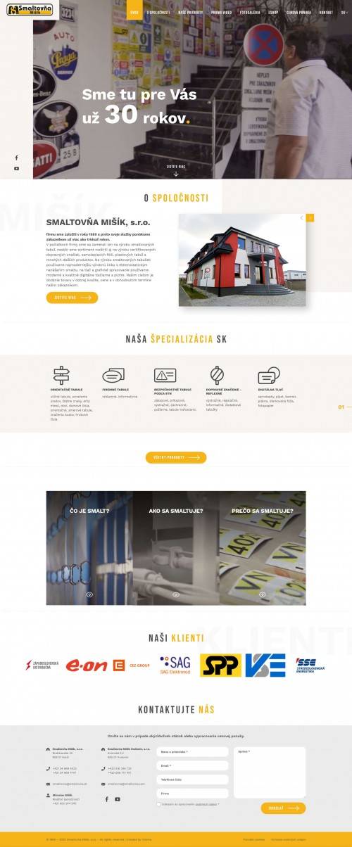 Portfólio | Redizajn webstránky - Smaltovňa Mišík